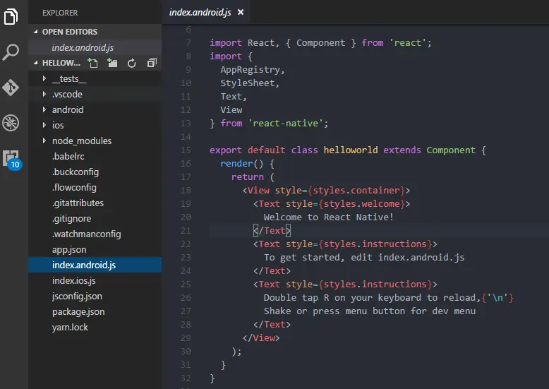 React Native code - React Native for Android: Basic Knowledge Before Coding ...