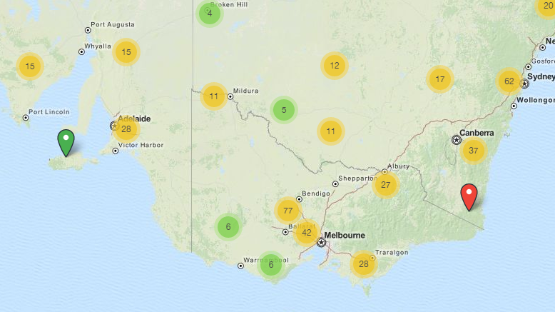 map with clustered location pins - Clustered Pushpins – Mango Help Centre