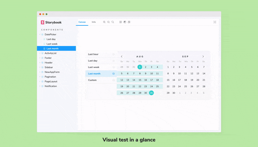 Storybook UI - Visual testing in Storybook