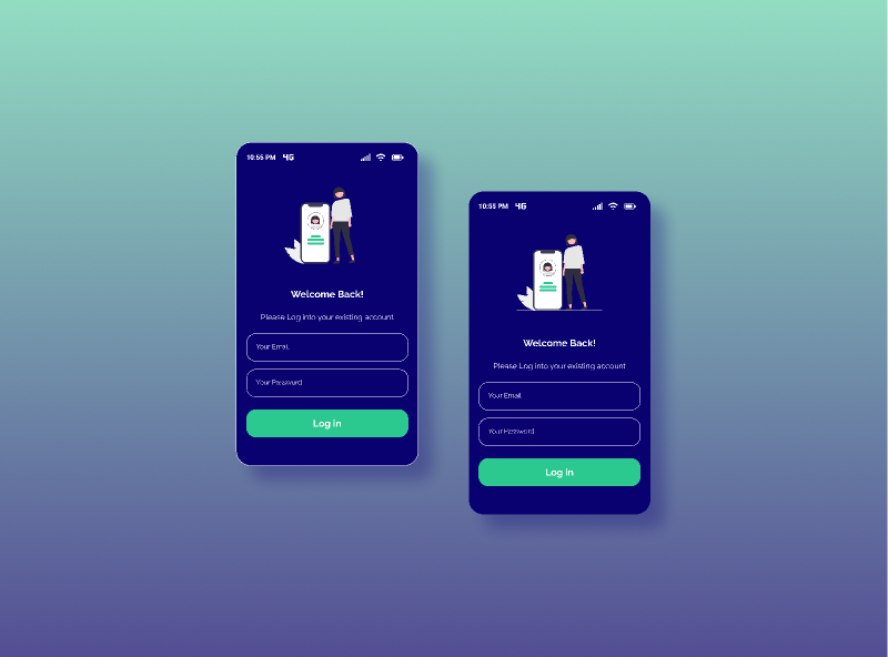 mobile login screen UI - simple Login screen for iphone | UI design of mobile app | Figma